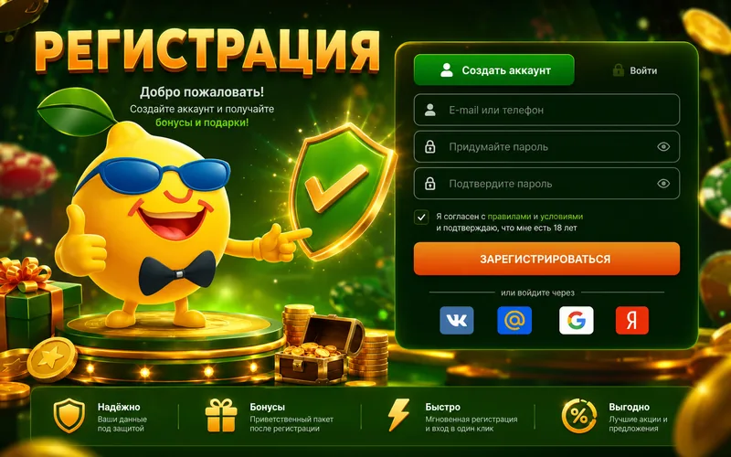 Регистрация в казино Миллион