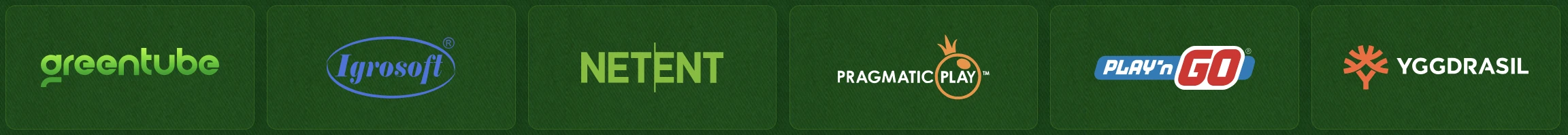 Провайдеры казино Миллион — Greentube, Igrosoft, NetEnt, Pragmatic Play, Play'n GO, Yggdrasil